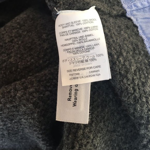 J. Crew Charcoal Gray Sweater with Light Blue Layer - Picture 7 of 7